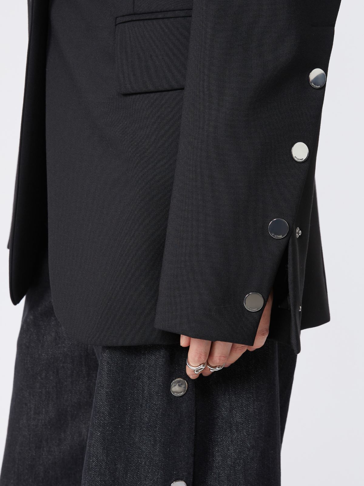 Stretch wool jacket - BLACK - Max Mara - 4