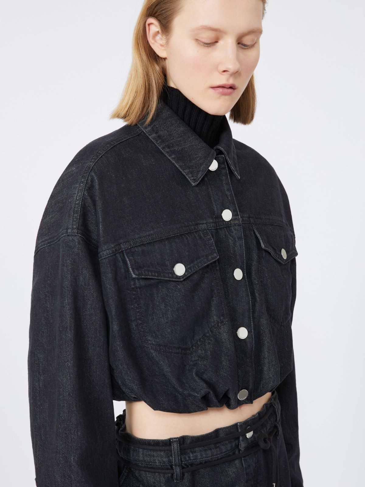 Short denim jacket - BLACK - Max Mara - 4