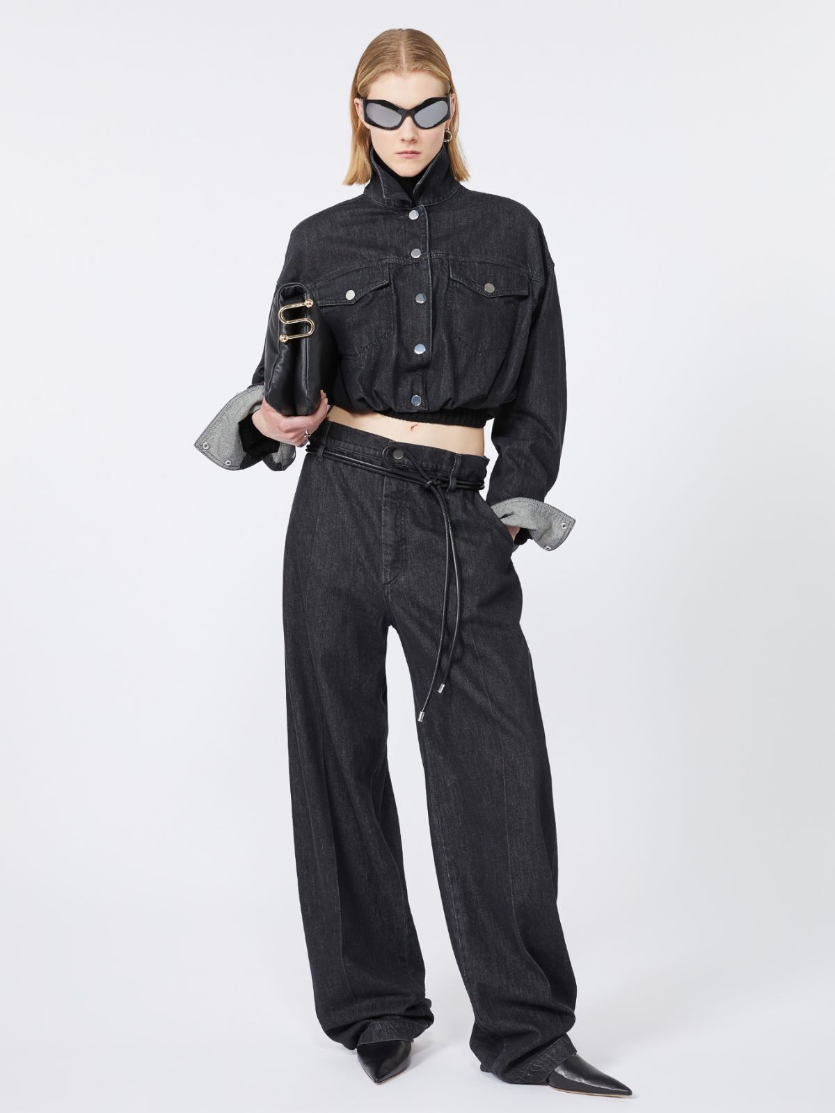Short denim jacket - BLACK - Max Mara