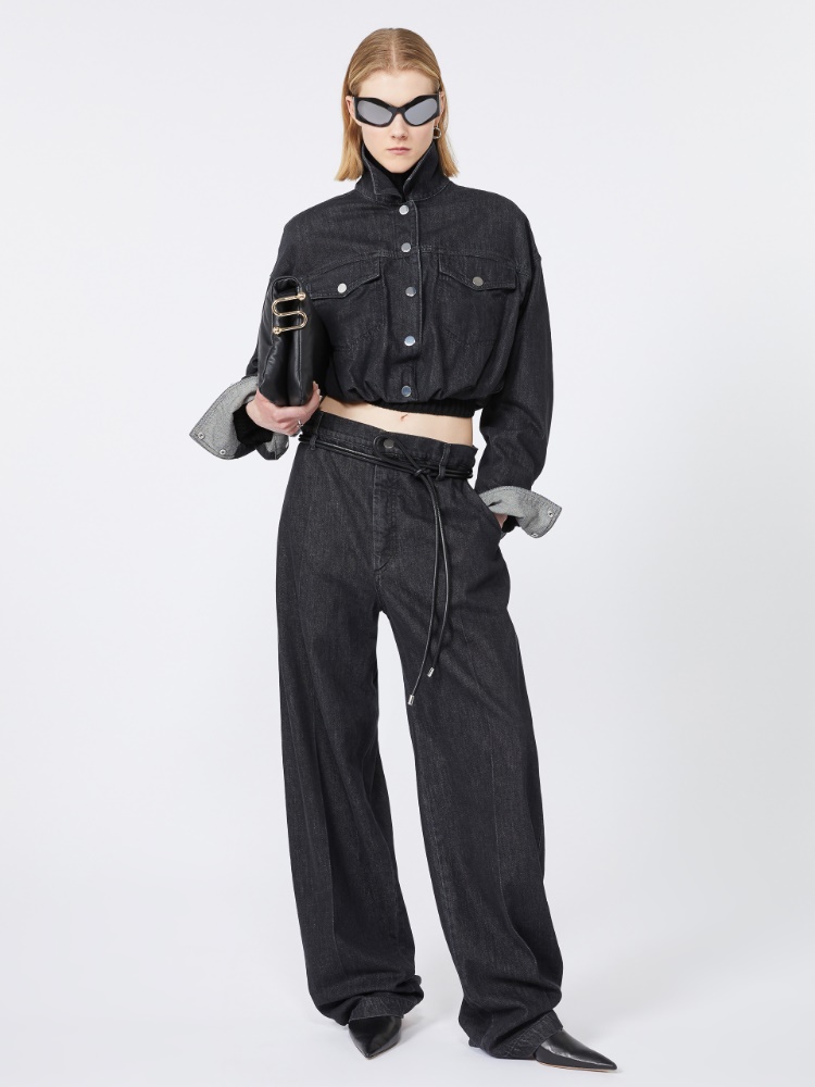 Short denim jacket - BLACK - Max Mara
