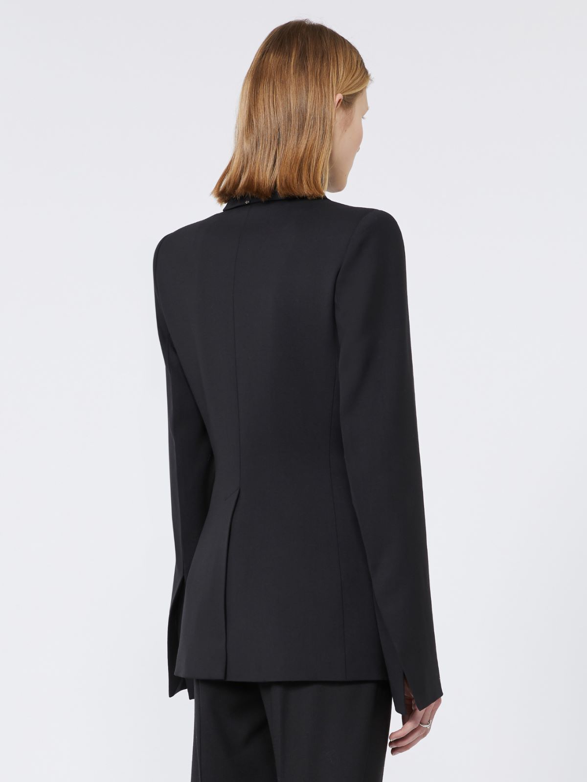 Slim-fit gabardine jacket - BLACK - Max Mara - 3