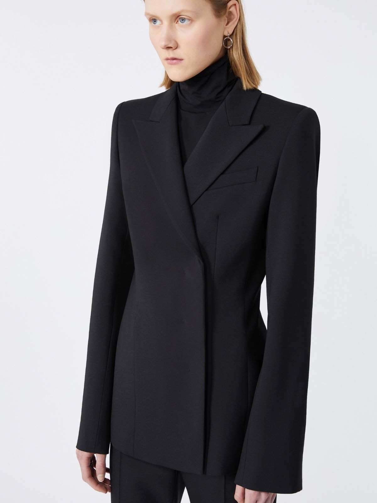 Slim-fit gabardine jacket - BLACK - Max Mara - 4