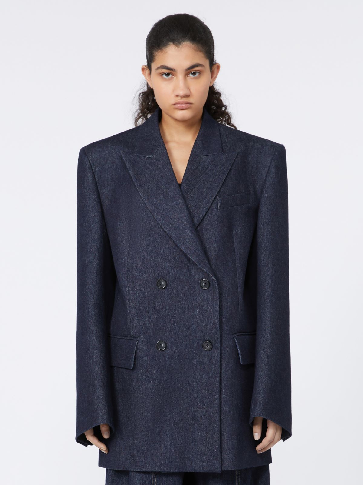 Comfort-fit denim blazer - RUNWAY - NAVY - Max Mara - 2