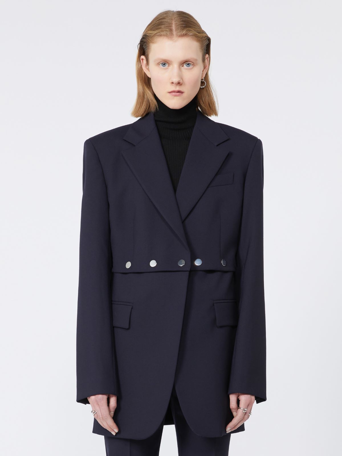 Jacket with detachable hem detail - MIDNIGHTBLUE - Max Mara - 2