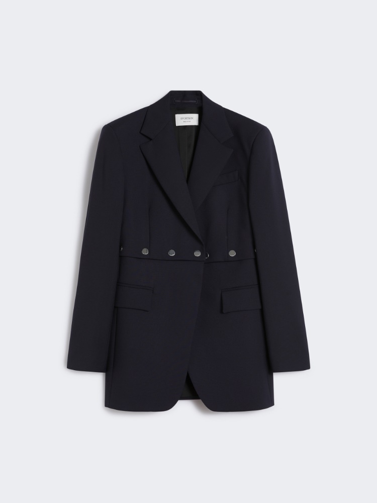 Jacket with detachable hem detail - MIDNIGHTBLUE - Max Mara