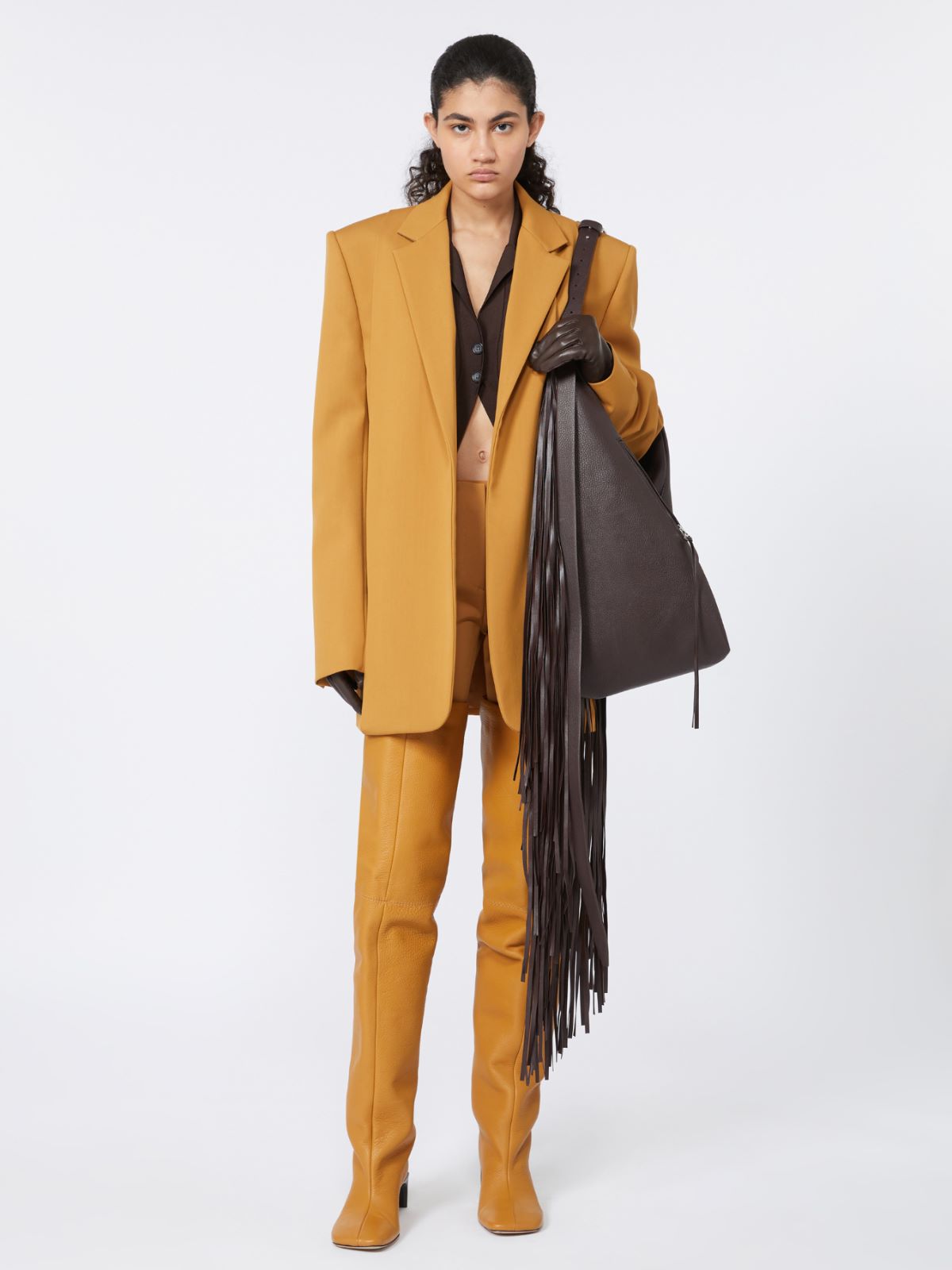 Loose wool blazer - RUNWAY - OCHRE - Max Mara