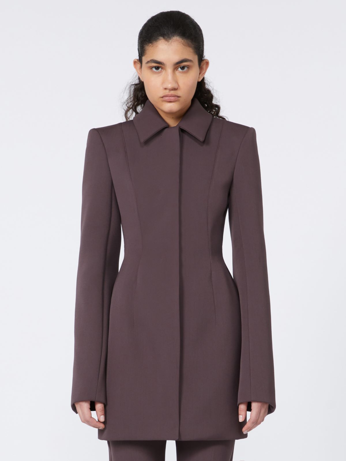 Fitted wool jacket - RUNWAY - COFFEE - Max Mara - 2