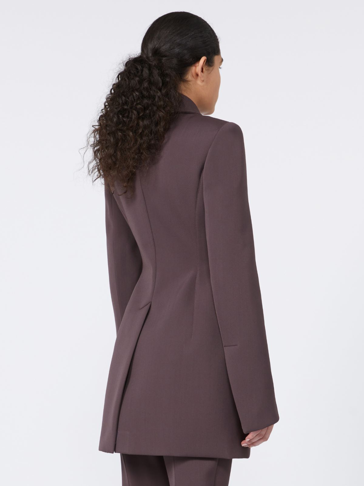 Fitted wool jacket - RUNWAY - COFFEE - Max Mara - 3