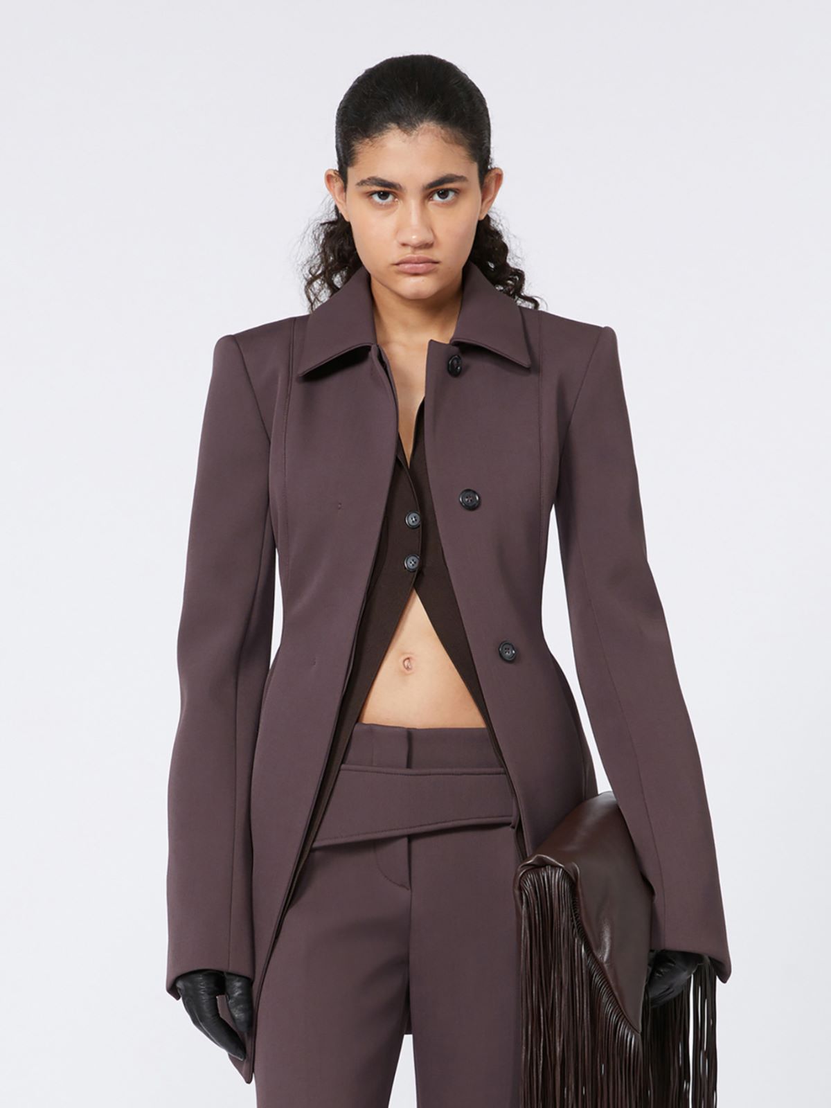 Fitted wool jacket - RUNWAY - COFFEE - Max Mara - 5