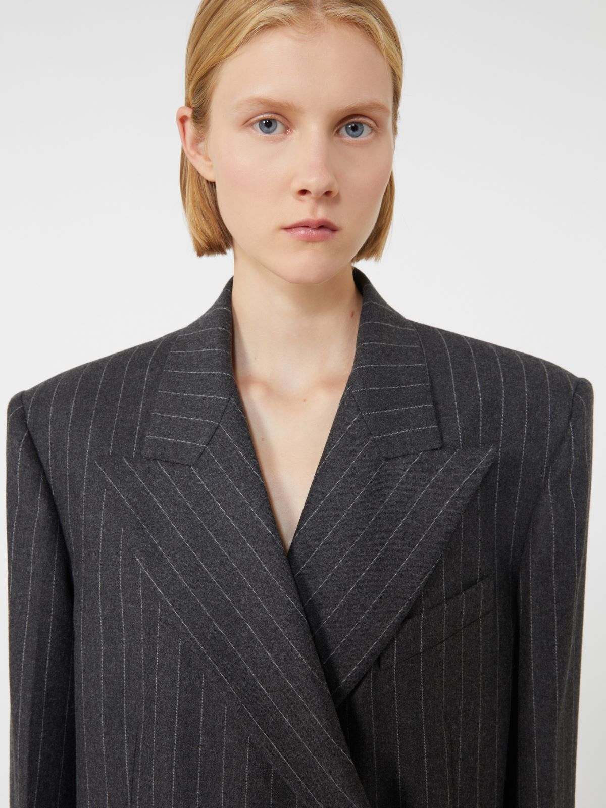 Wool and viscose oversize blazer - RUNWAY - DARK GREY - Max Mara - 6