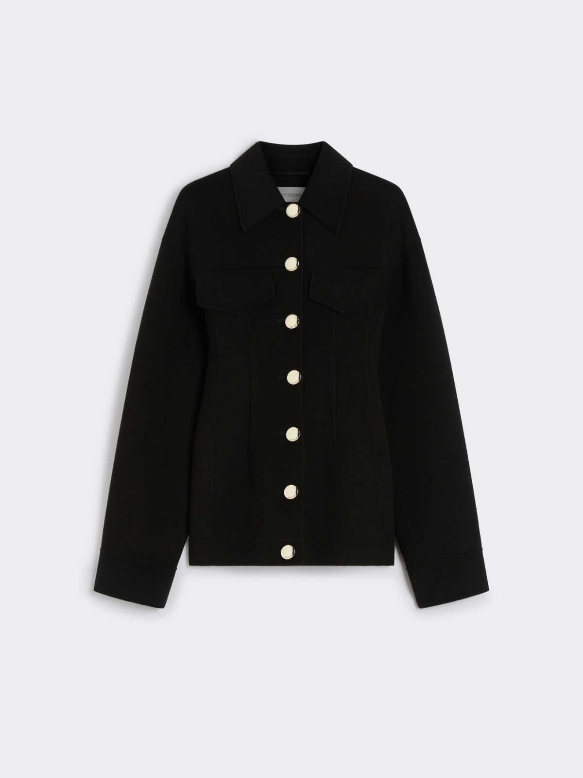 Slim-fit wool pea coat - BLACK - Max Mara - 10