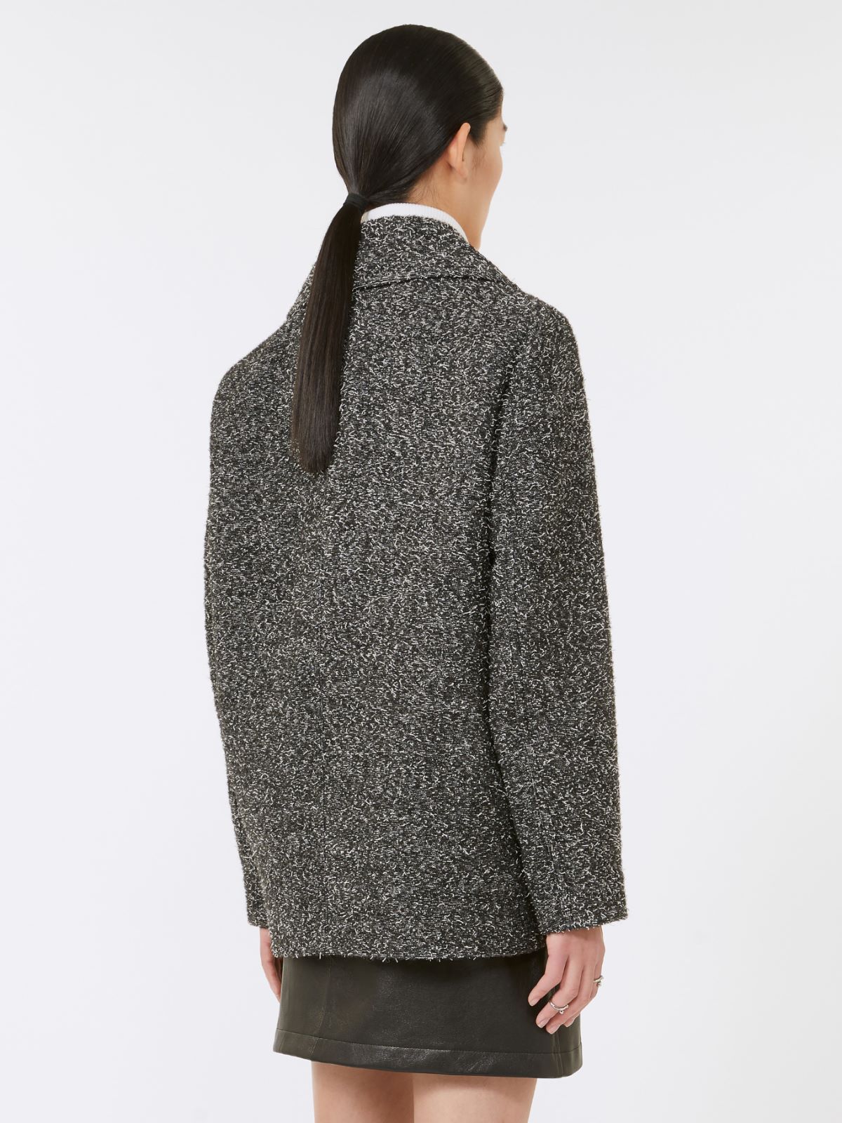 Double-breasted wool heavy jacket - BLACK - Max Mara - 3