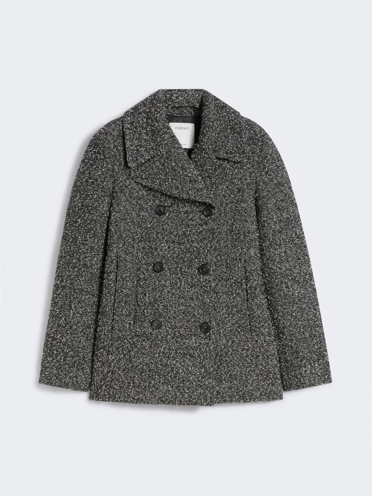 Double-breasted wool heavy jacket - BLACK - Max Mara - 11