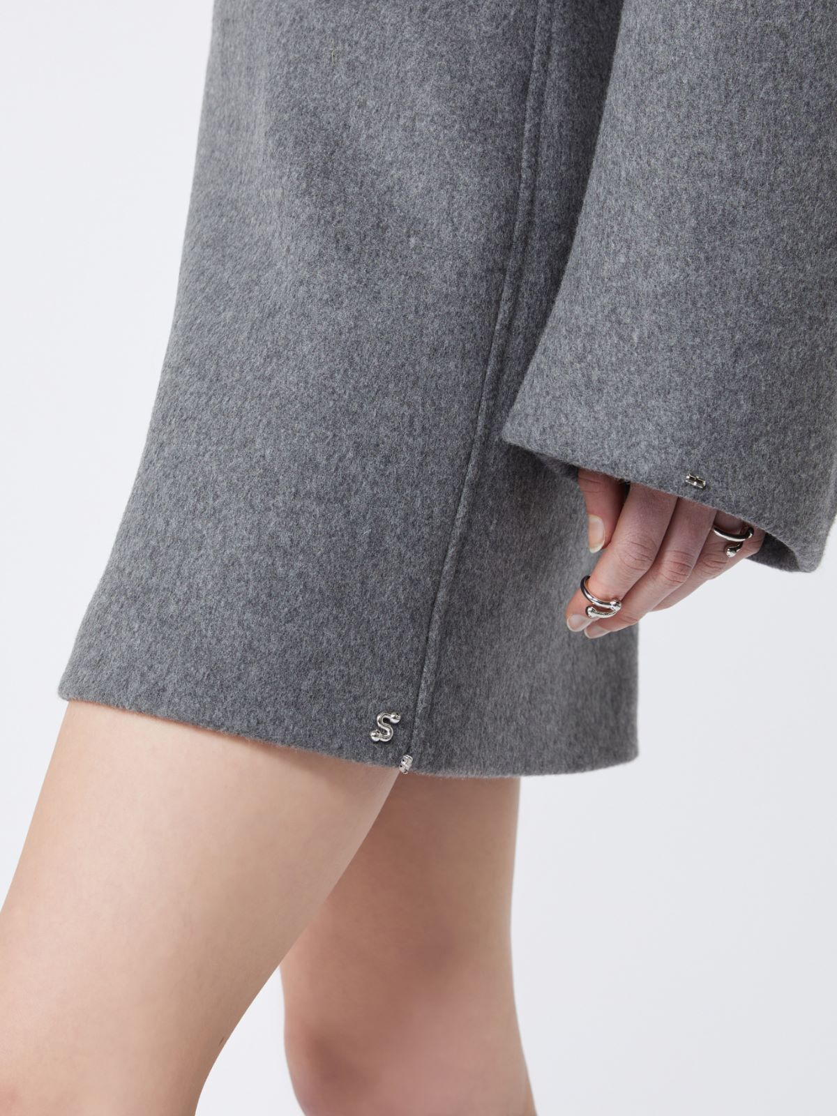 Low-rise mini skirt - DARK GREY - Max Mara - 4