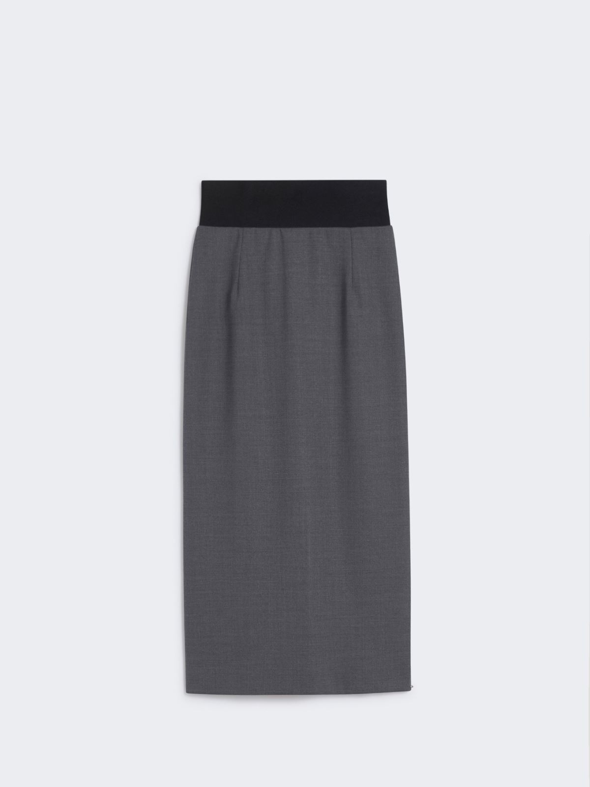 Skirt with a high-cut elasticated waist - DARK GREY - Max Mara - 9