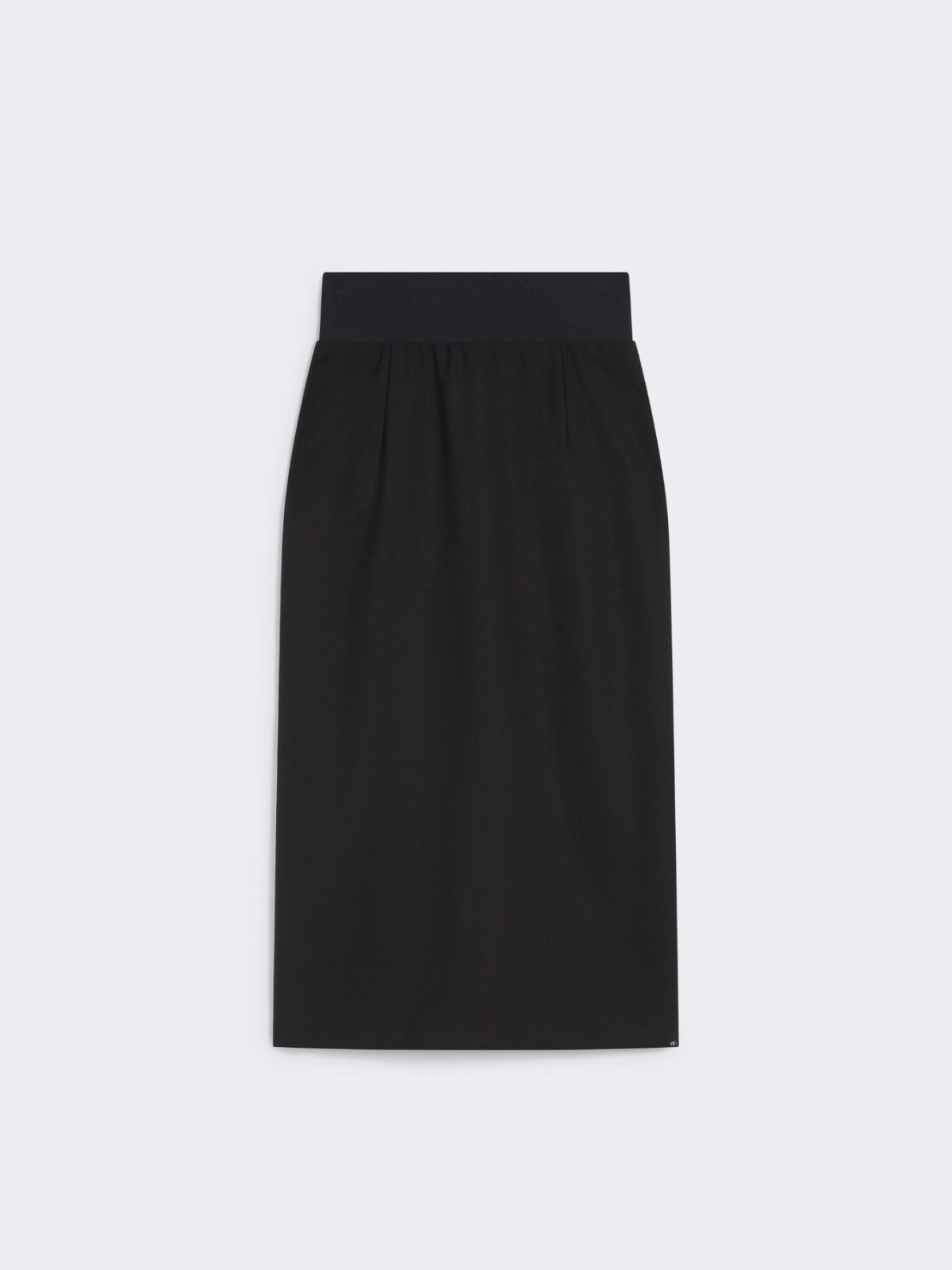 Skirt with a high-cut elasticated waist - BLACK - Max Mara - 8