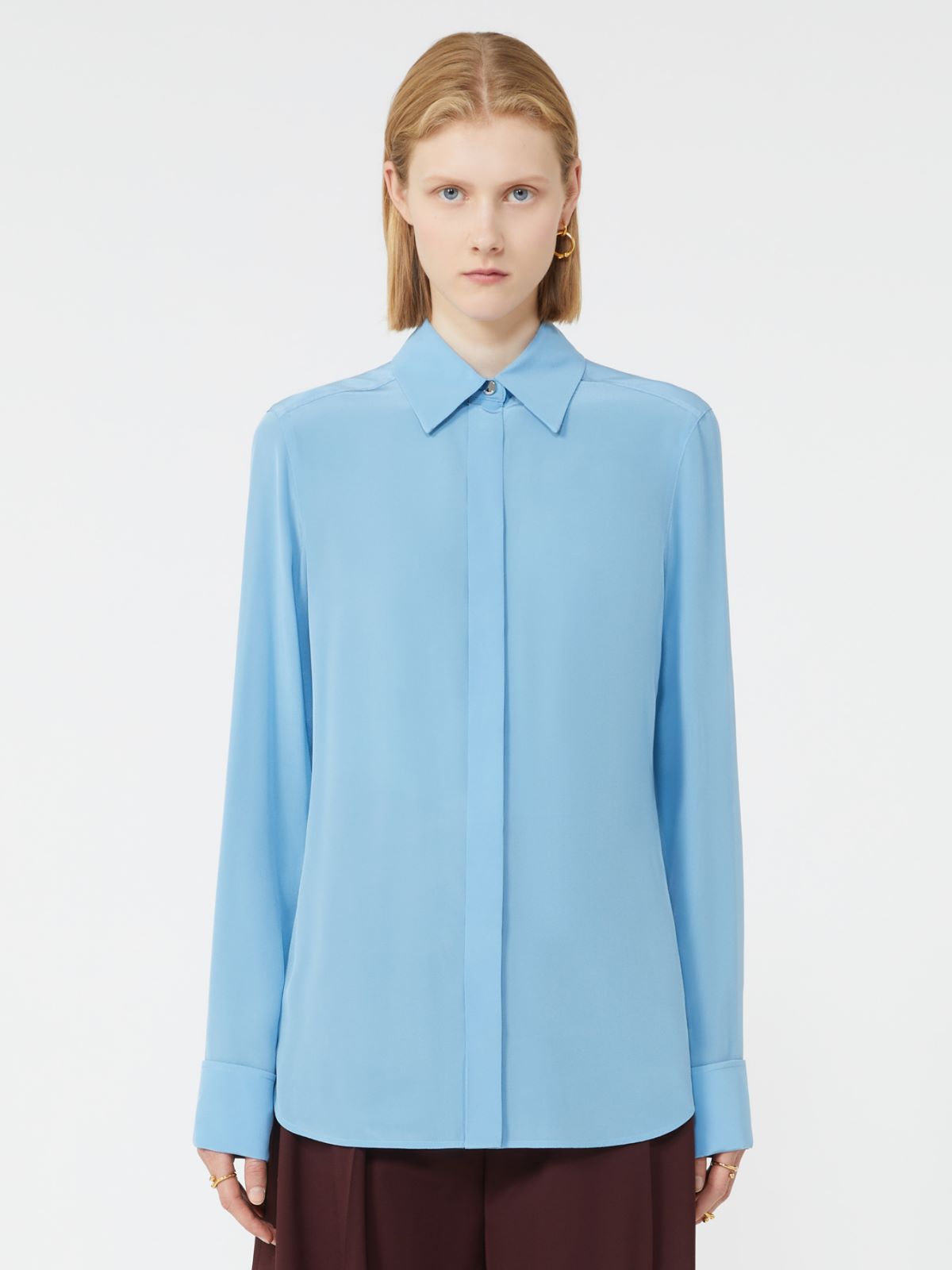Silk shirt - LIGHT BLUE - Max Mara - 2