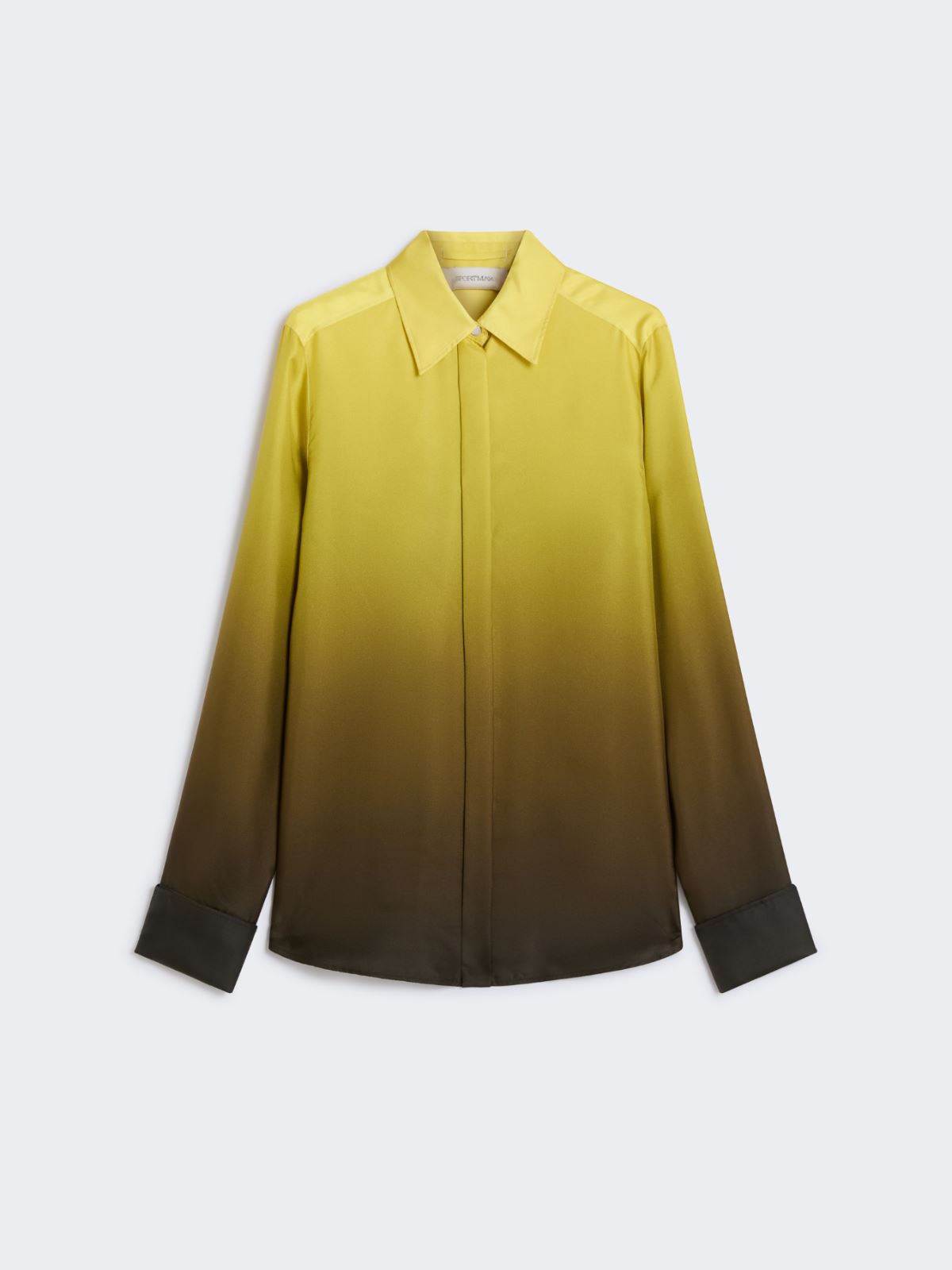 Slim-fit silk dégradé shirt - YELLOW - Max Mara - 9