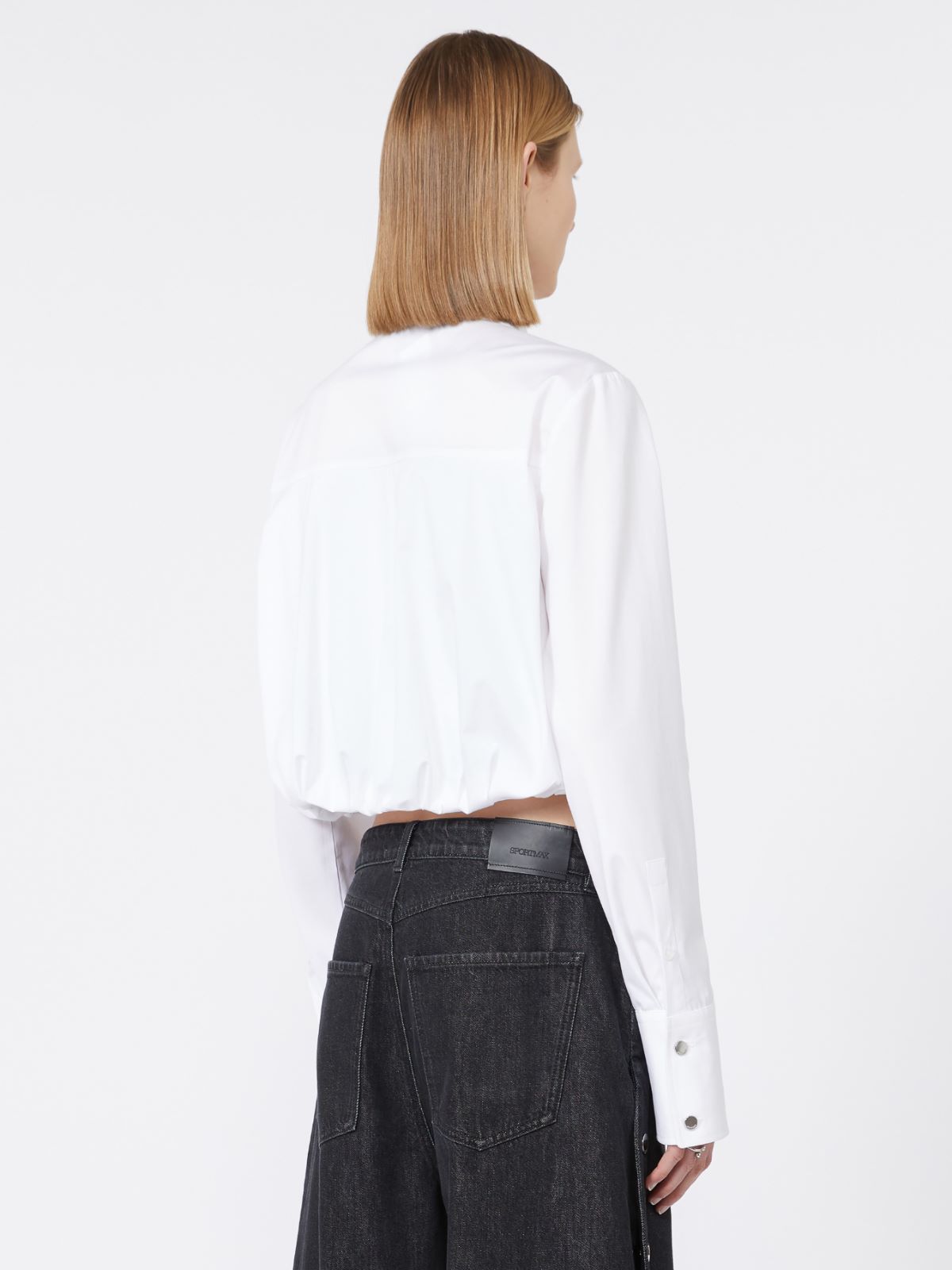 Boxy-fit cotton shirt - OPTICAL WHITE - Max Mara - 3