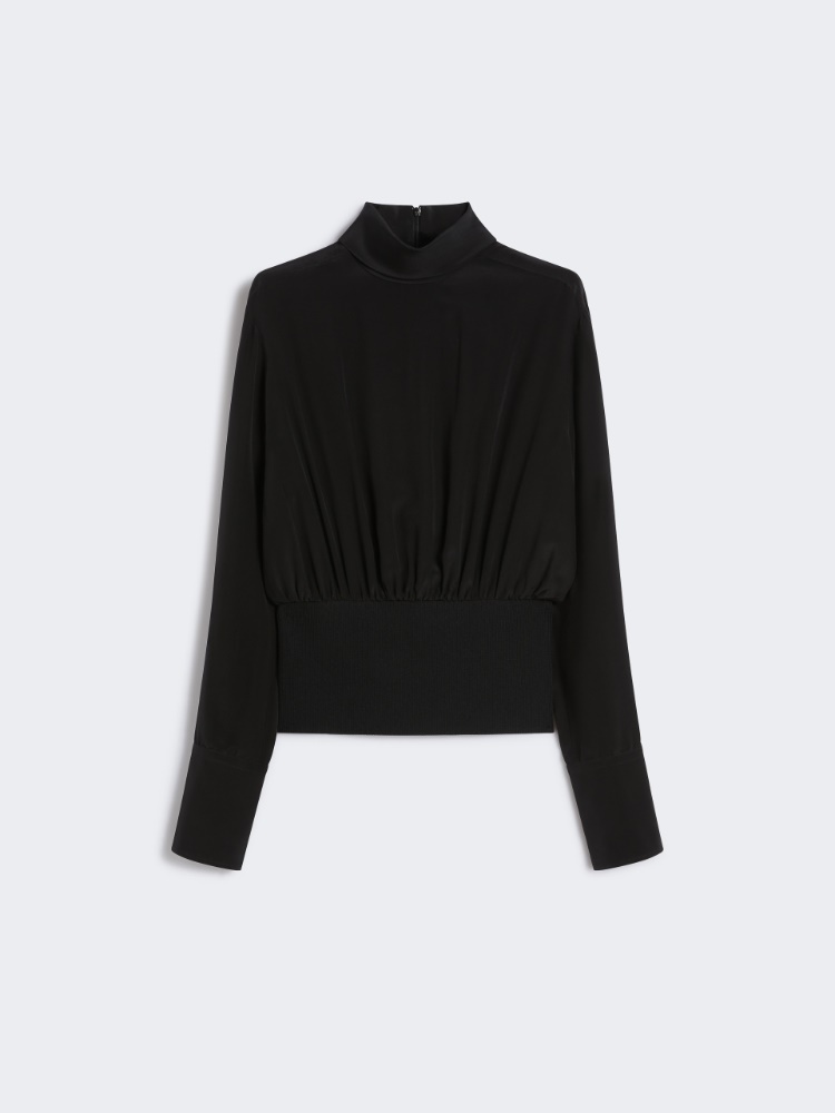 네페타 실크 블라우스 - BLACK - Max Mara
