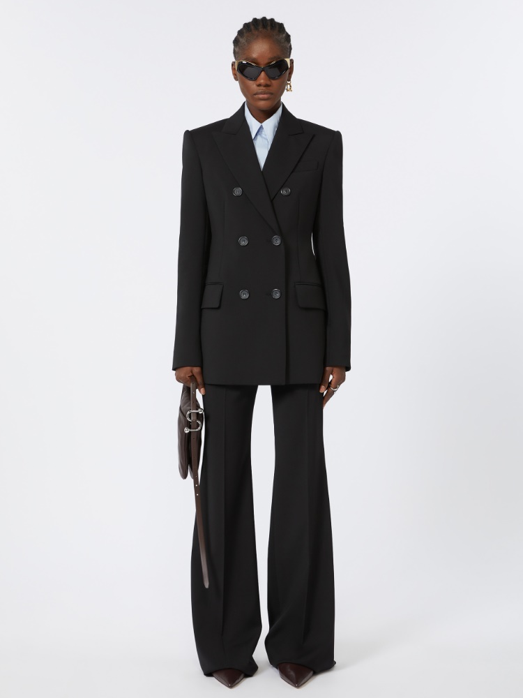안가르 버진울 팬츠 - BLACK - Max Mara