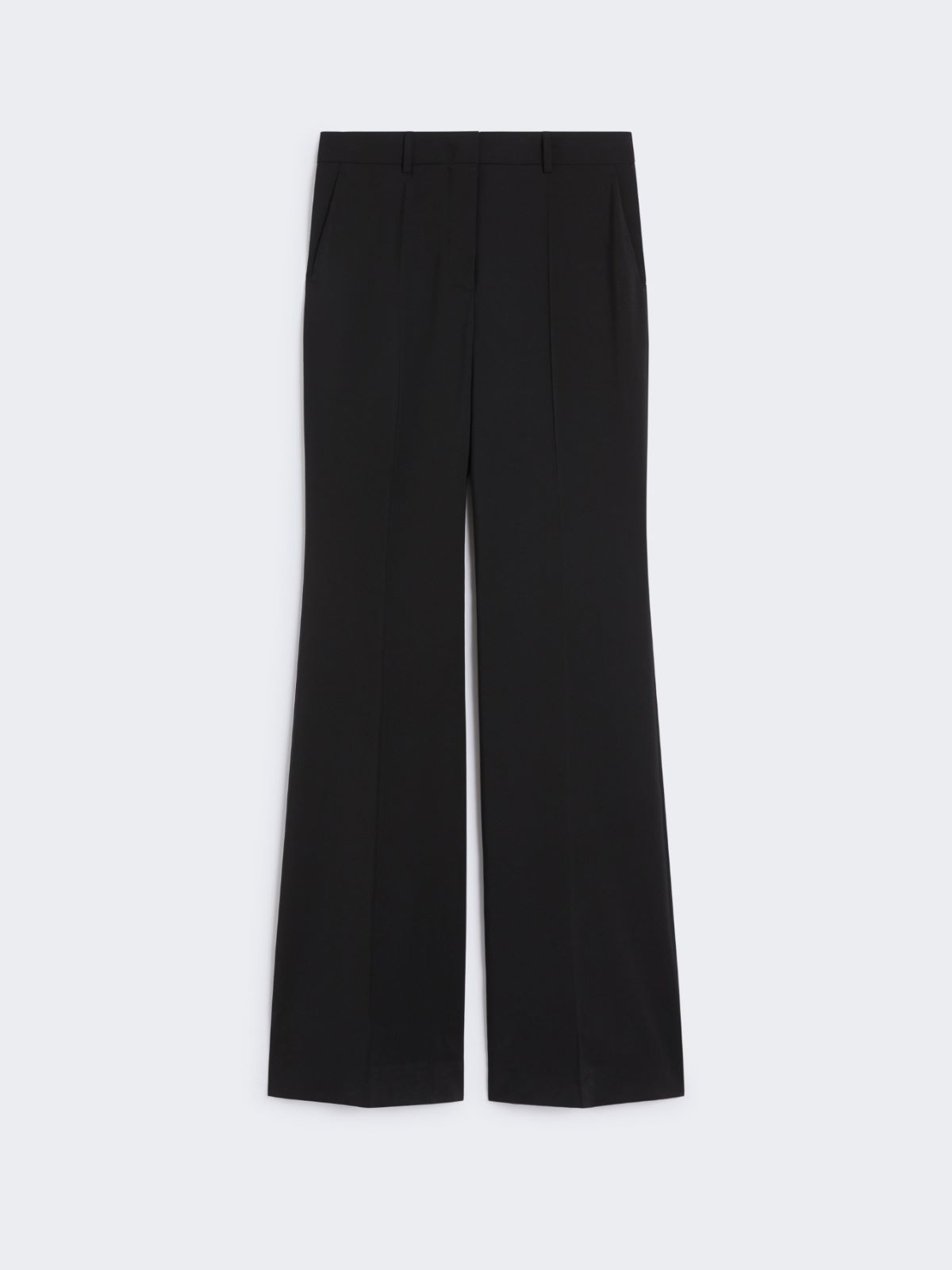 Flared stretch wool trousers - BLACK - Max Mara - 8