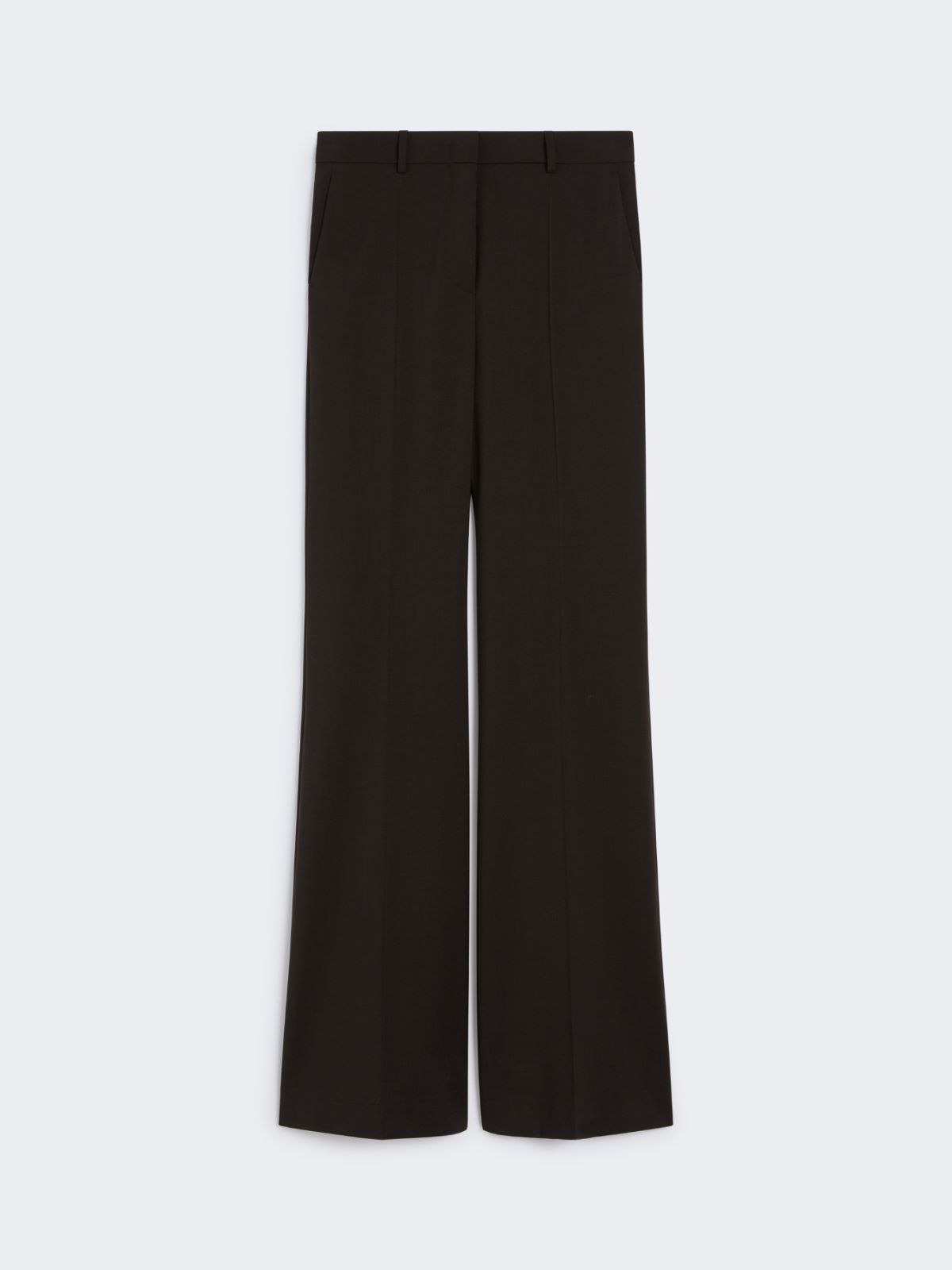 Flared stretch wool trousers - DARK BROWN - Max Mara - 9