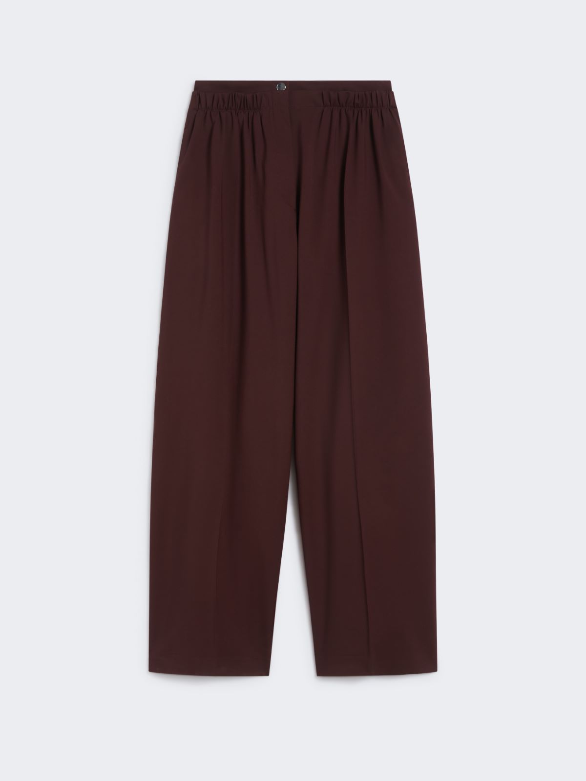 Wide-fit stretch wool trousers - WINE-COLOURED - Max Mara - 9