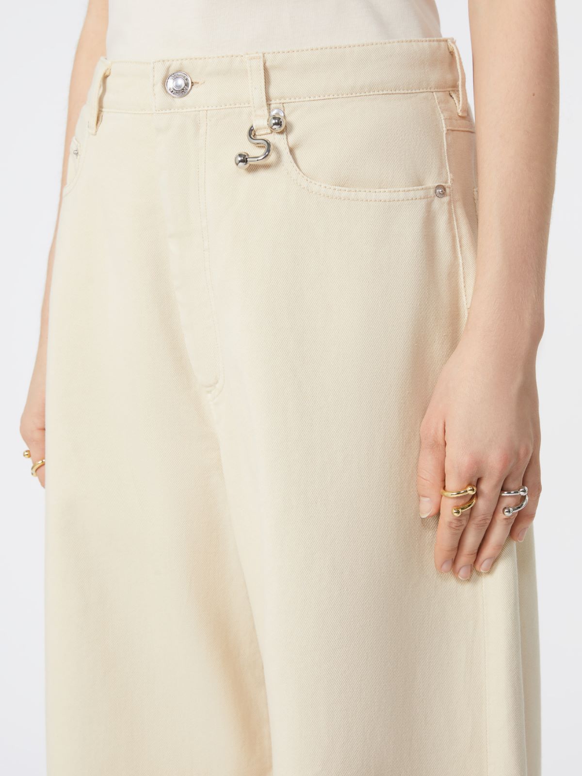 Oversize low-rise trousers - IVORY - Max Mara - 4