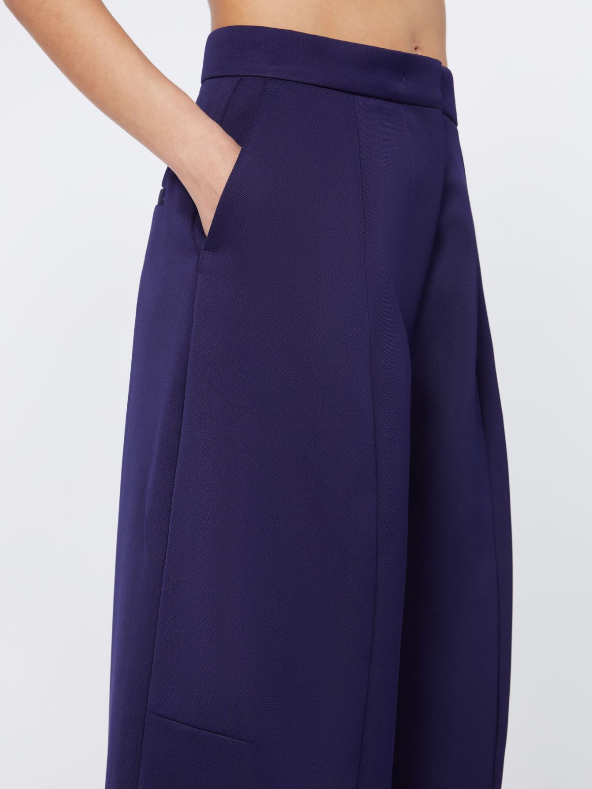 Oversize low-rise trousers - RUNWAY - DARK VIOLET - Max Mara - 4