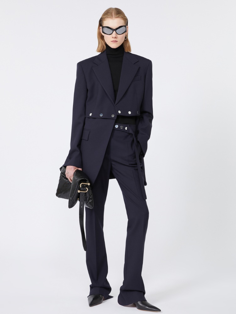 Cigarette trousers - MIDNIGHTBLUE - Max Mara