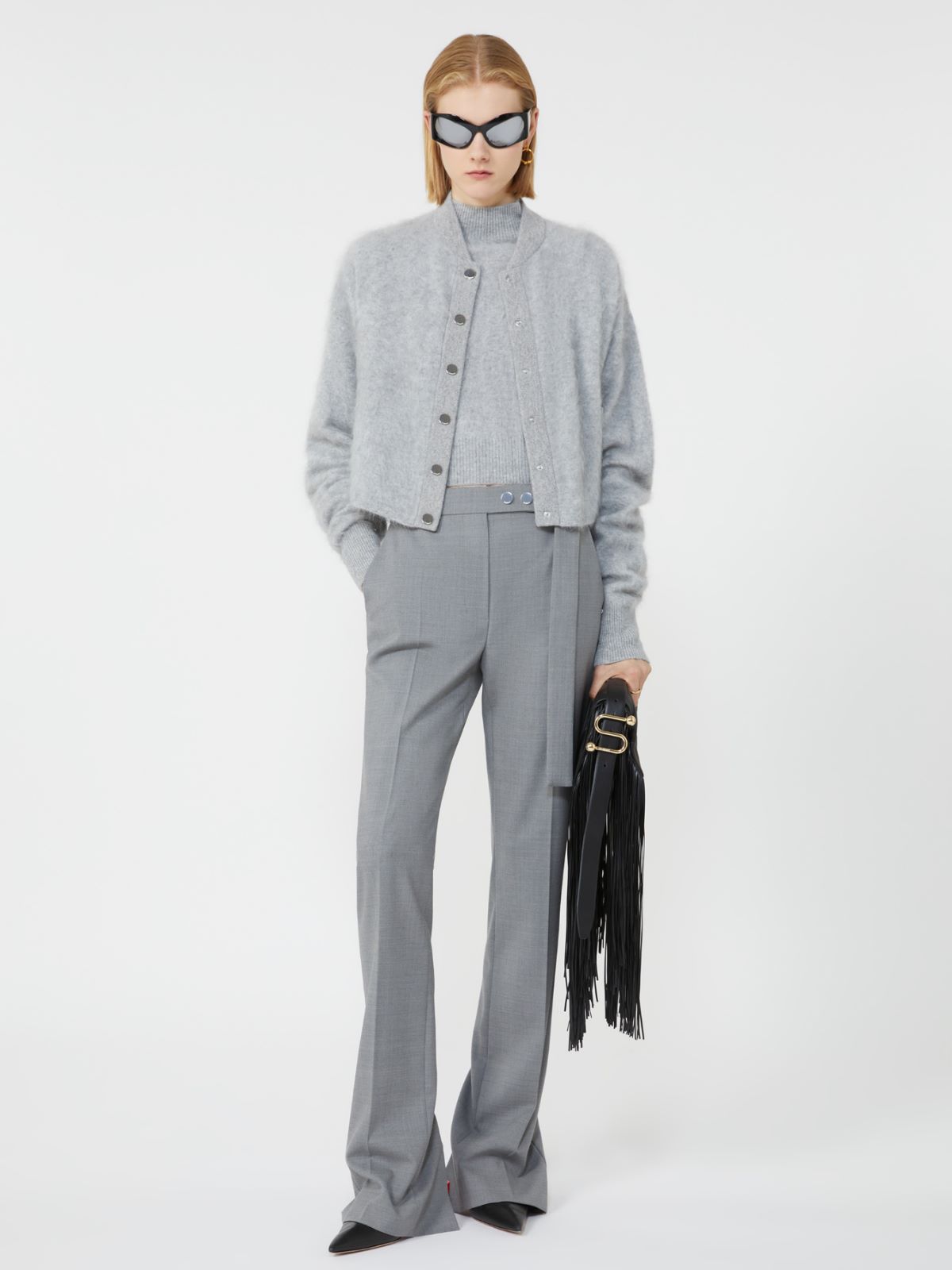 Cigarette trousers - MEDIUM GREY - Max Mara