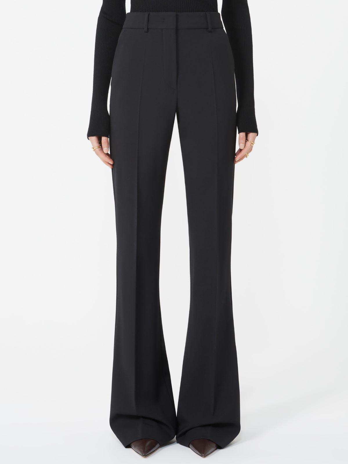 Slim flared trousers - BLACK - Max Mara - 2