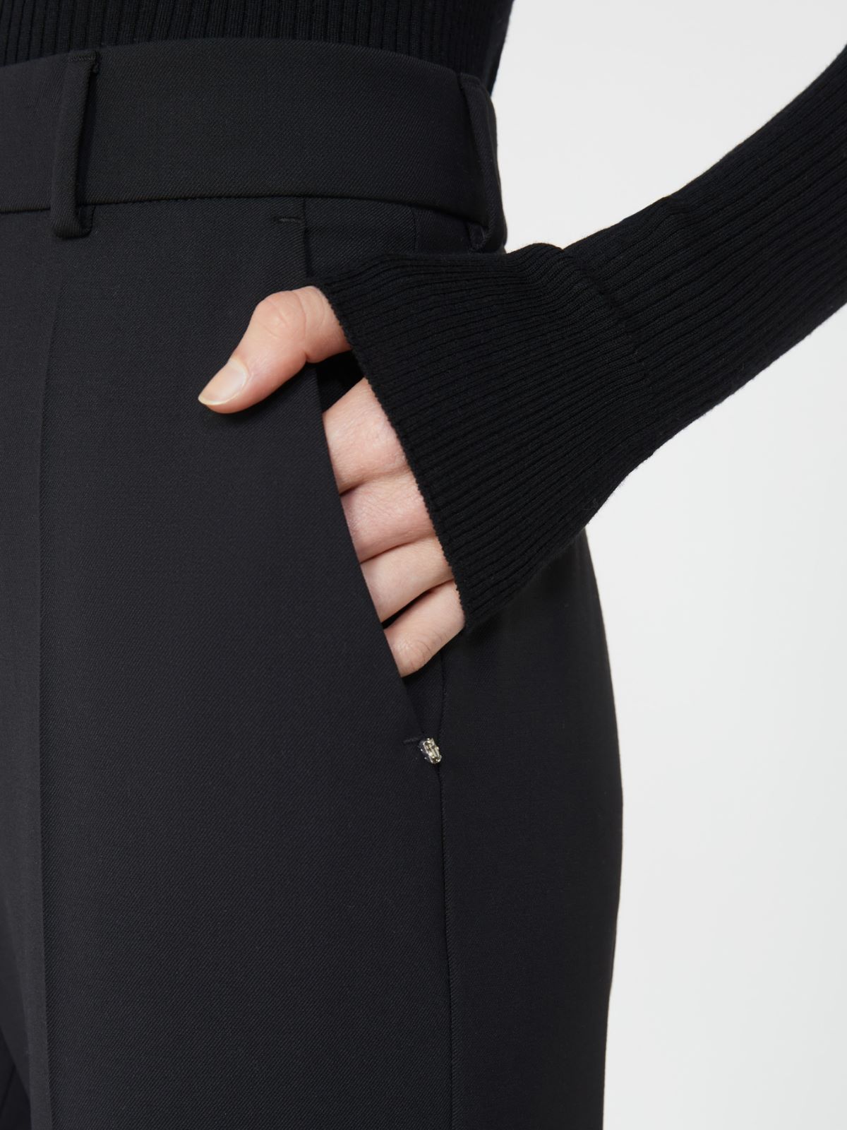 Slim flared trousers - BLACK - Max Mara - 4