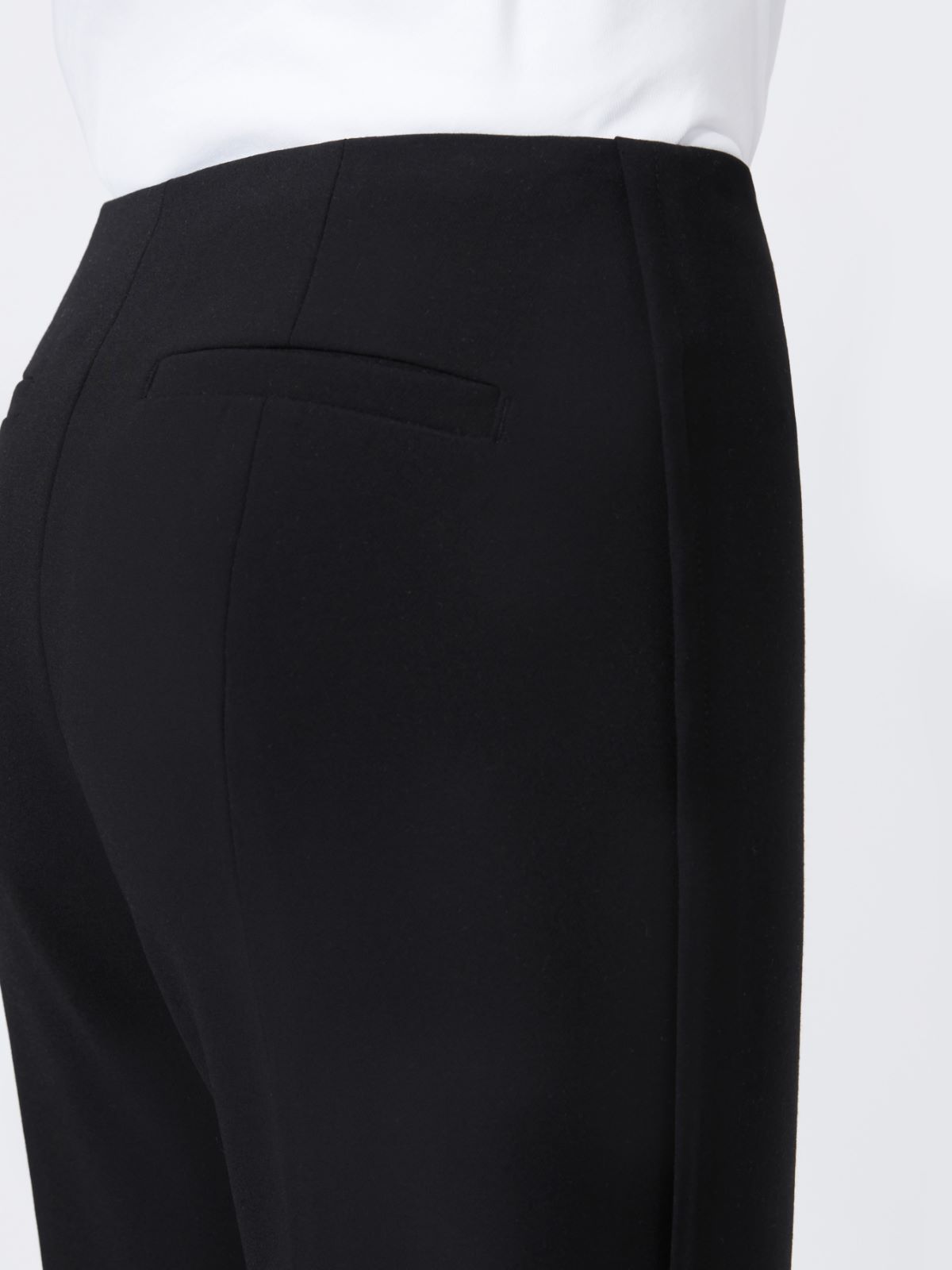 Low-rise stretch trousers - RUNWAY - BLACK - Max Mara - 4