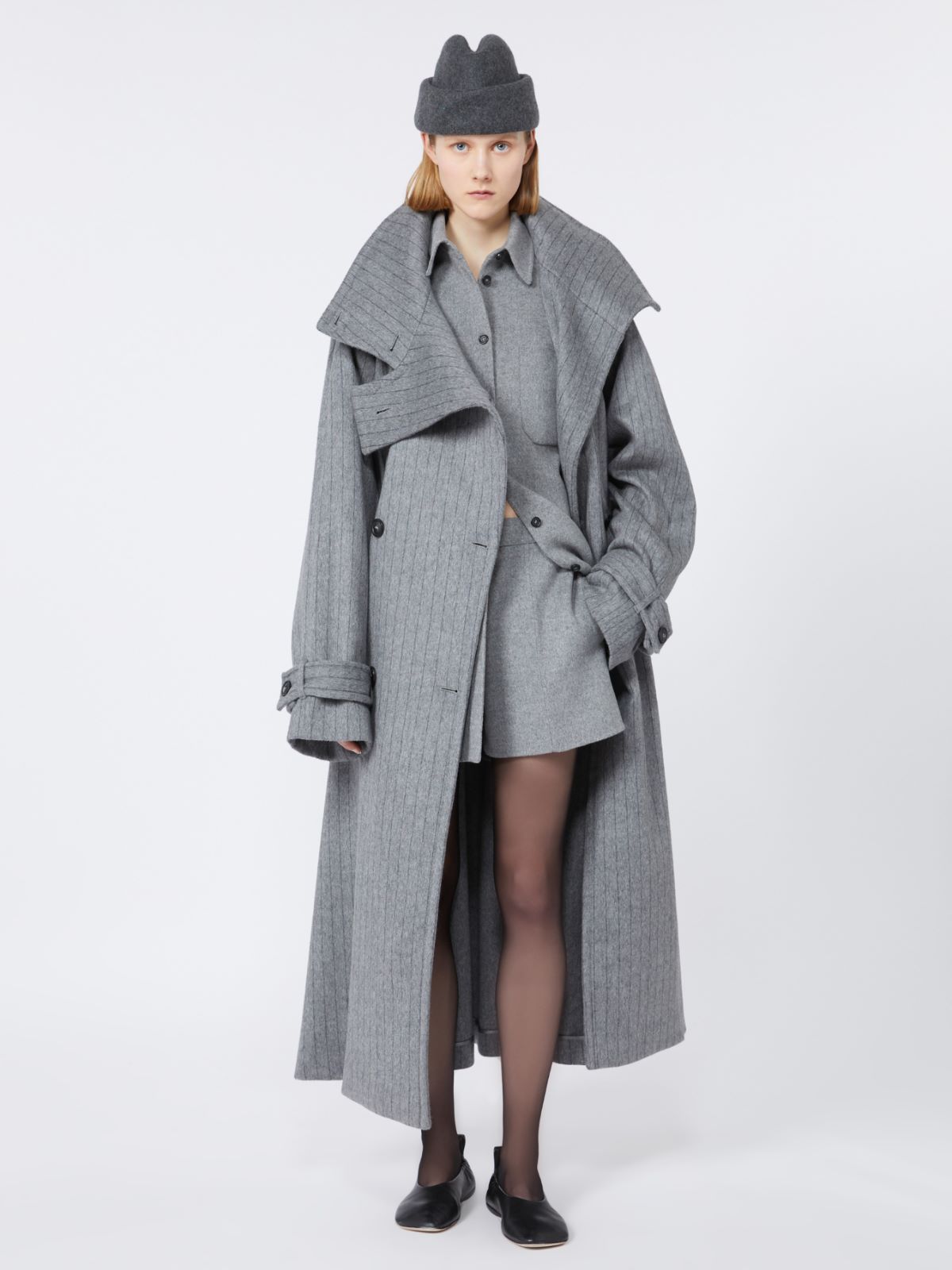Double cloth shorts - RUNWAY - MEDIUM GREY - Max Mara