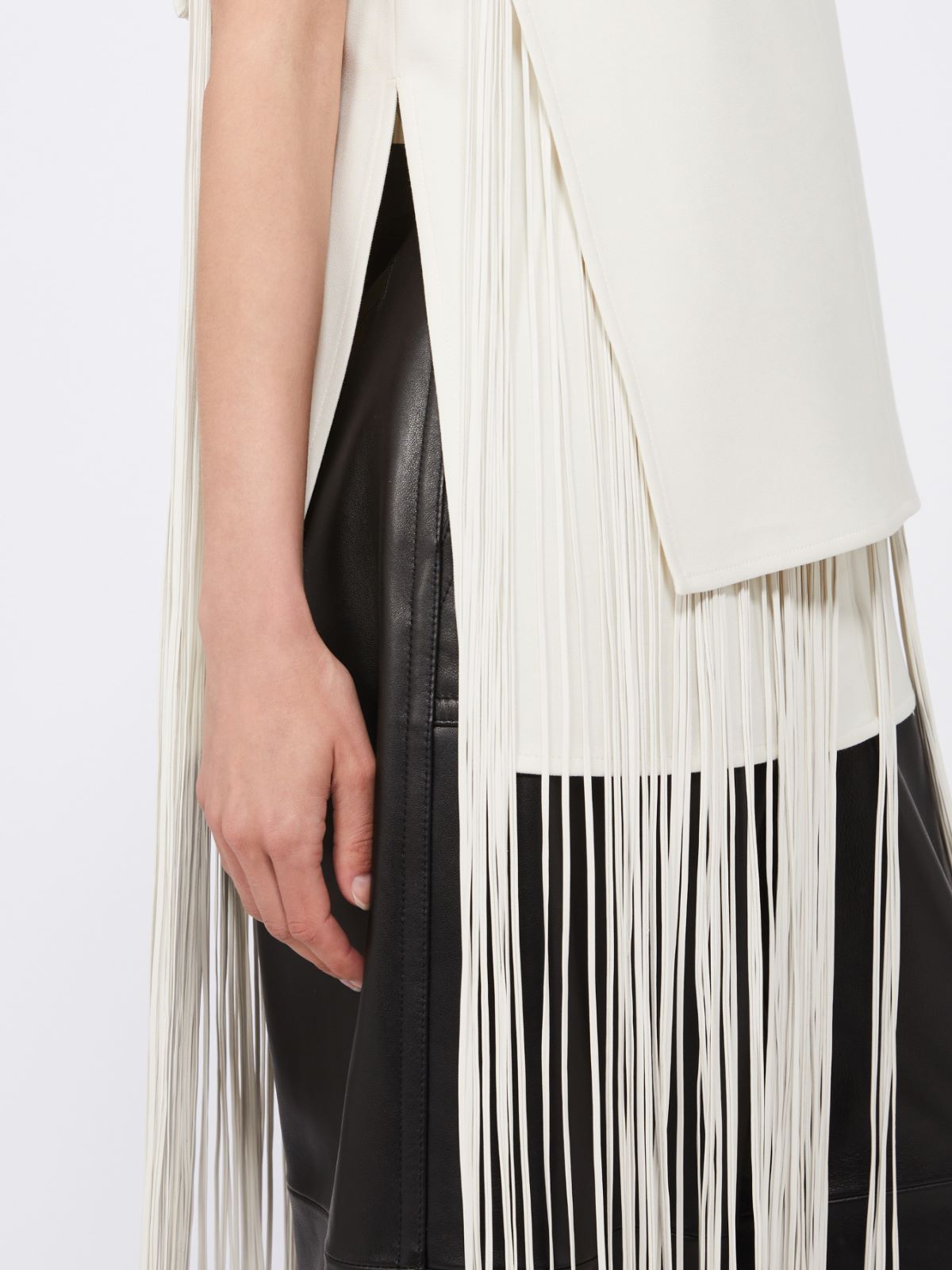 Sleeveless top with fringes - PINK - Max Mara - 5