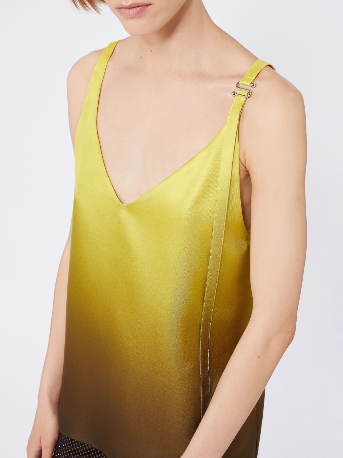 Ombré lingerie silk top - YELLOW - Max Mara - 6