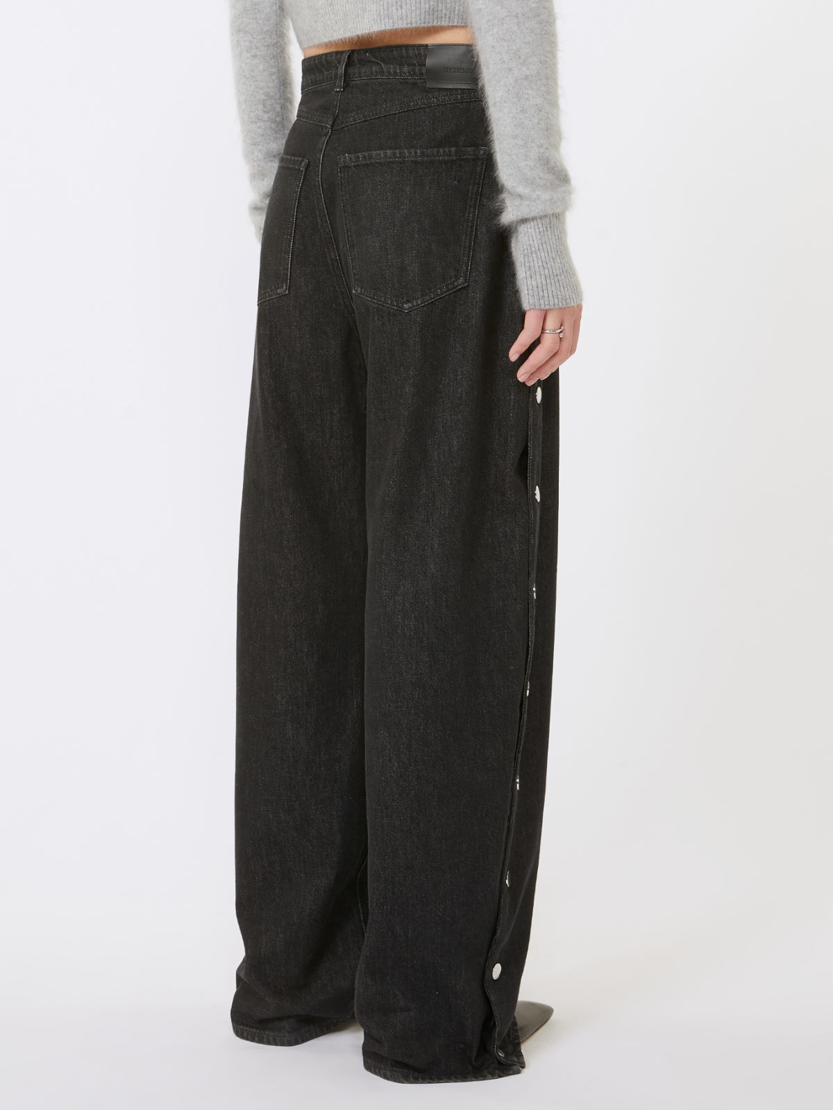 Button-up wide-leg jeans - BLACK - Max Mara - 3