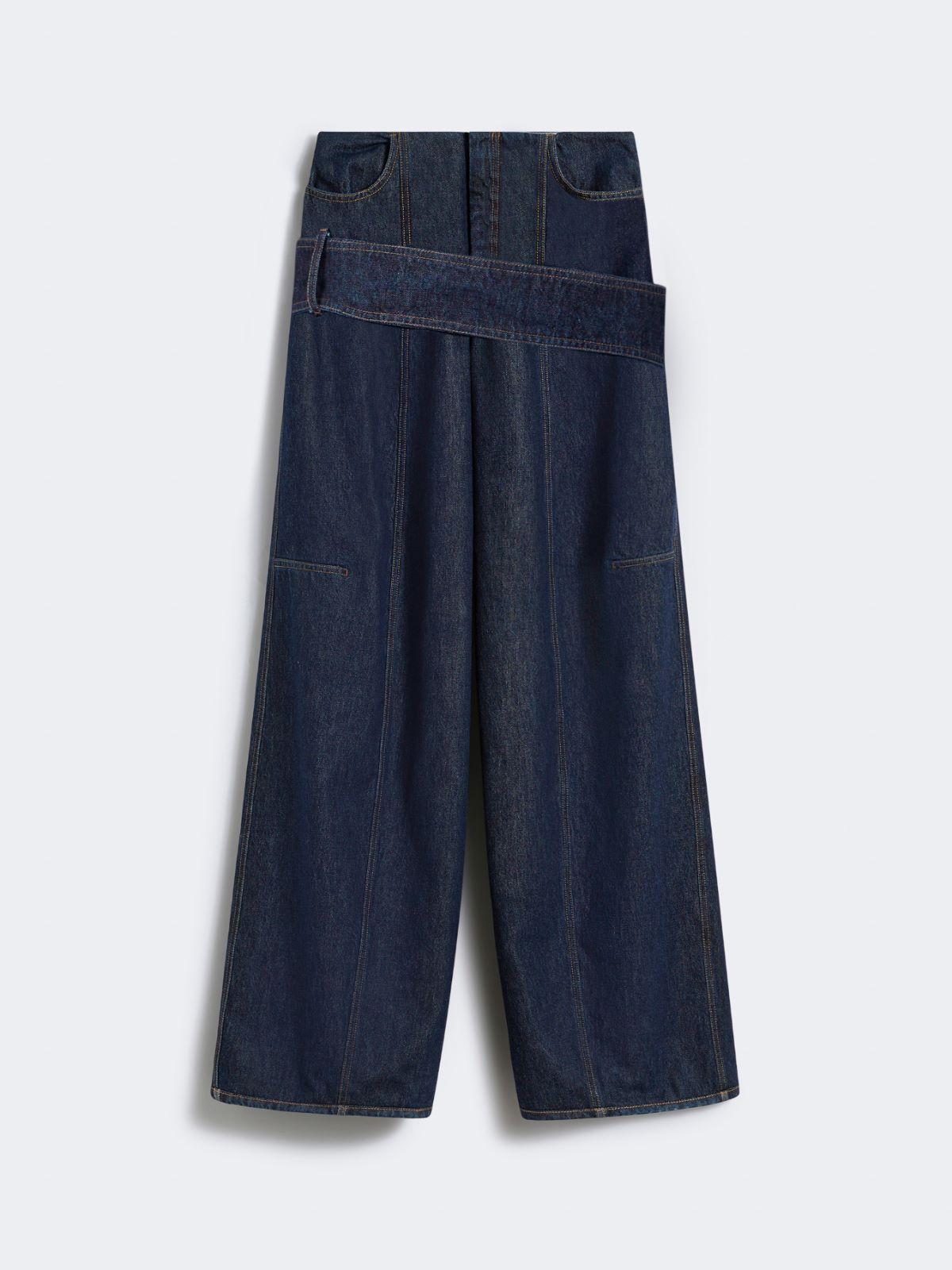 Weite Hose aus Denim - BLAU - Max Mara - 9