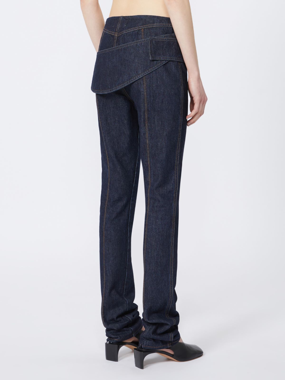 Slim-fit belted trousers - RUNWAY - NAVY - Max Mara - 3