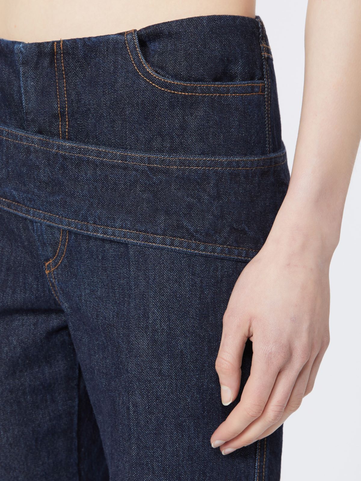 Slim-fit belted trousers - RUNWAY - NAVY - Max Mara - 4