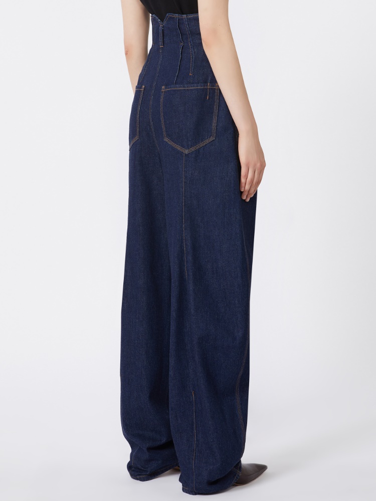 【関税＆送料込み】Max Mara Midnight Trousers In Denim Effe High-waisted denim trousers, midnightblue | 
