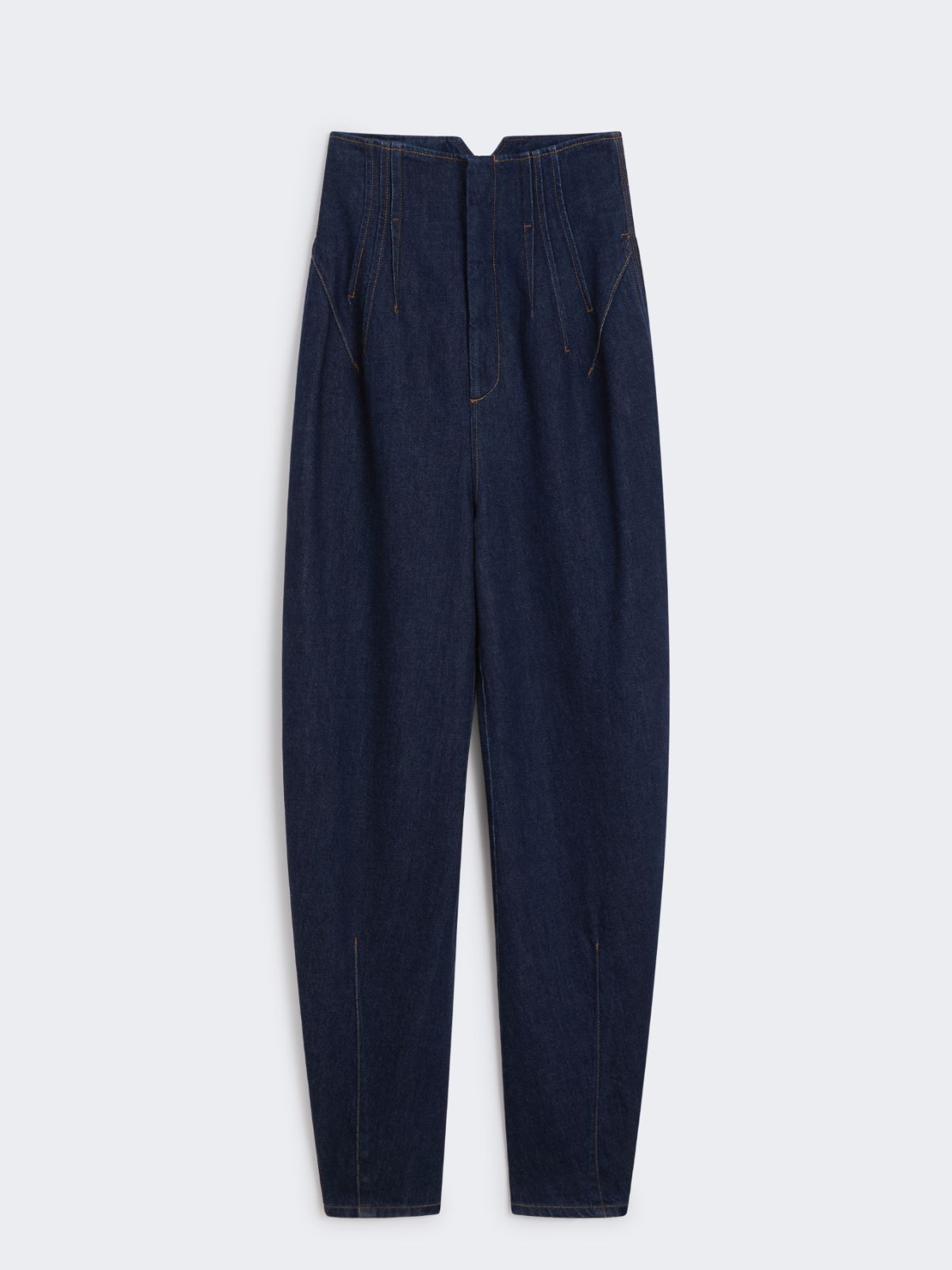High-waisted denim trousers - MIDNIGHTBLUE - Max Mara - 10