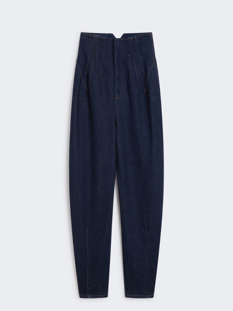 High-waisted denim trousers - MIDNIGHTBLUE - Max Mara