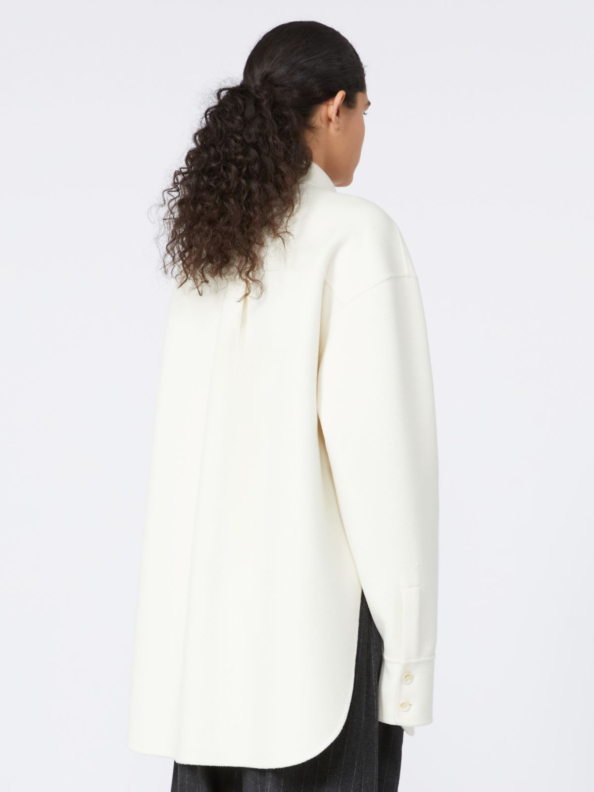 Oversized double cloth shirt - RUNWAY - MILK - Max Mara - 3