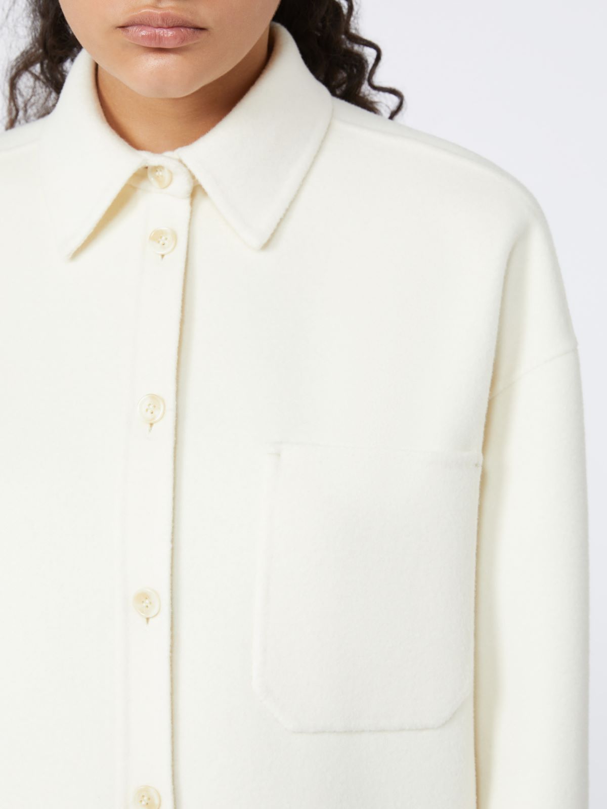 Oversized double cloth shirt - RUNWAY - MILK - Max Mara - 4