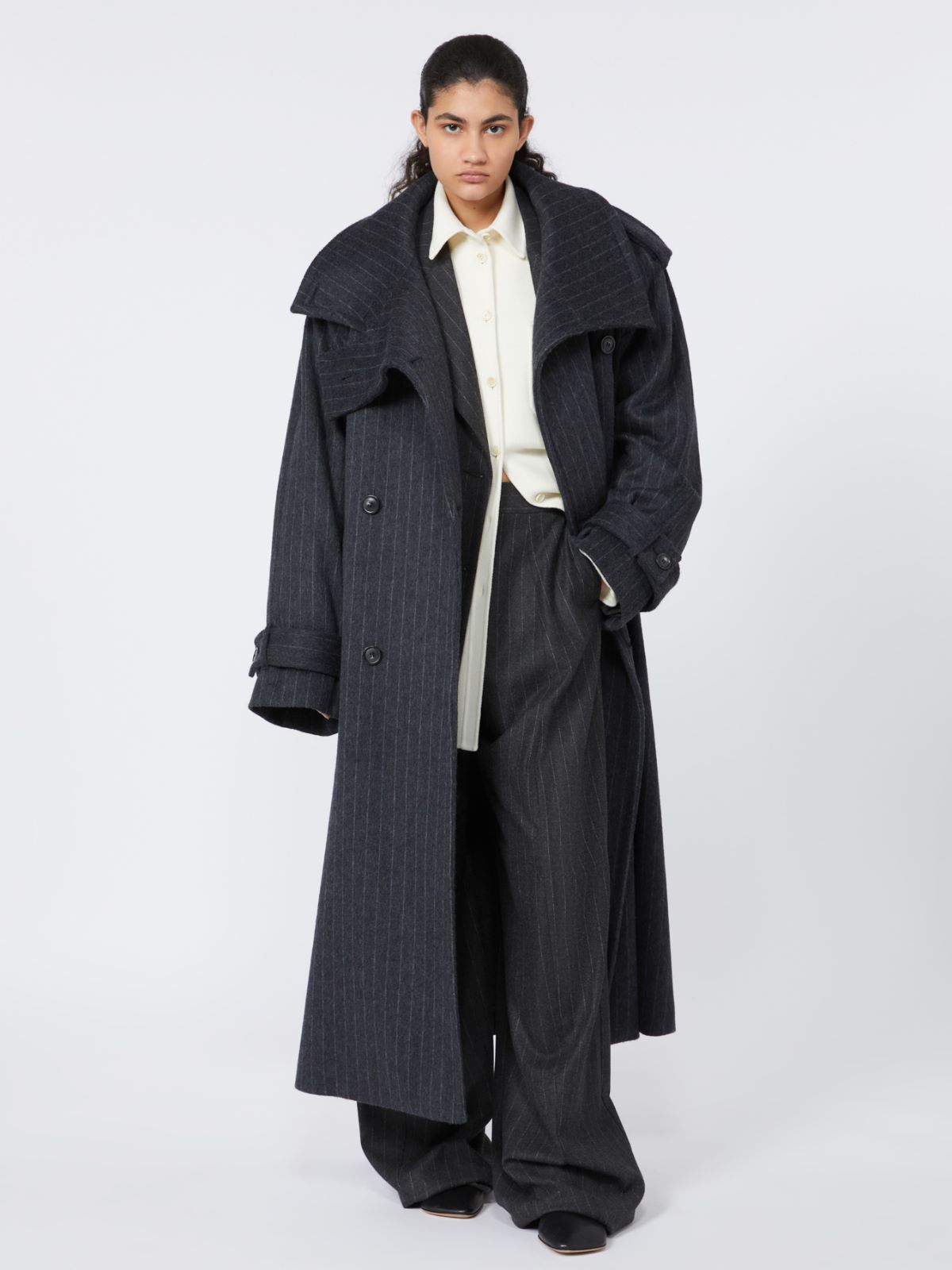 Oversized double cloth shirt - RUNWAY - MILK - Max Mara