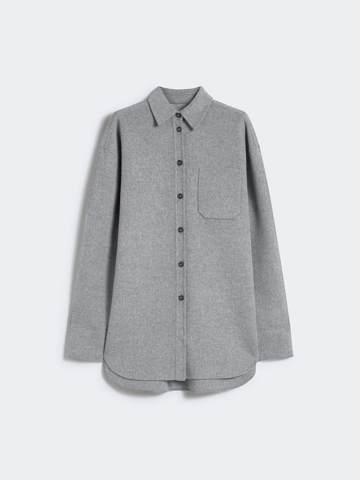 Oversized double cloth shirt - RUNWAY - MEDIUM GREY - Max Mara - 9
