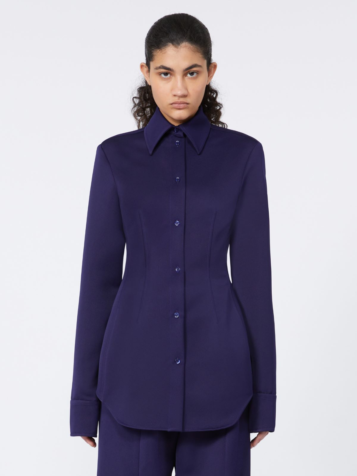 Fitted shirt - RUNWAY - DARK VIOLET - Max Mara - 2